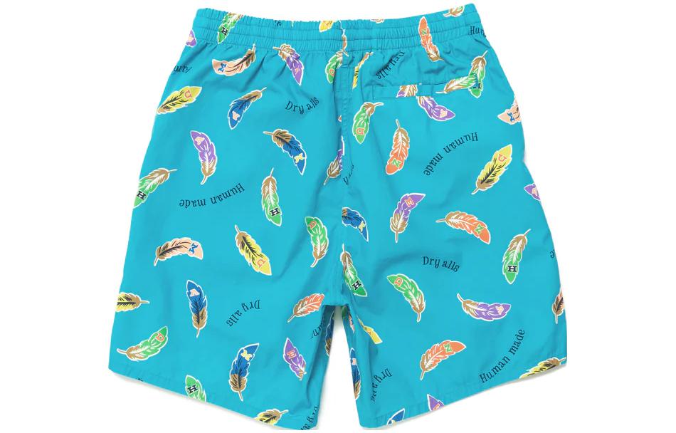 Purchase HUMAN MADE SS23 Multicolor Feather Print Shorts Unisex HM25PT022