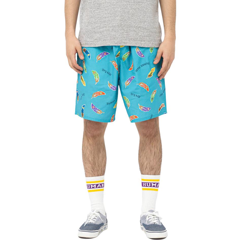 Details for HUMAN MADE SS23 Multicolor Feather Print Shorts Unisex HM25PT022