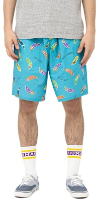 HUMAN MADE SS23 Multicolor Feather Print Shorts Unisex HM25PT022 Details for HUMAN MADE SS23 Multicolor Feather Print Shorts Unisex HM25PT022