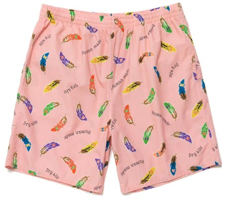 HUMAN MADE SS23 Multicolor Feather Print Shorts Unisex HM25PT022 Cheap HUMAN MADE SS23 Multicolor Feather Print Shorts Unisex HM25PT022
