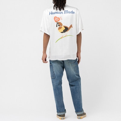 HUMAN MADE SS23 Owl Print Loose Fit Short Sleeve Shirt Unisex White HM25SH017 Purchase HUMAN MADE SS23 Owl Print Loose Fit Short Sleeve Shirt Unisex White HM25SH017