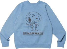 HUMAN MADE SS23 Peanuts Snoopy Graphic Sweatshirt Unisex Crewneck Long Sleeve HM24CS043 HUMAN MADE SS23 Peanuts Snoopy Graphic Sweatshirt Unisex Crewneck Long Sleeve HM24CS043