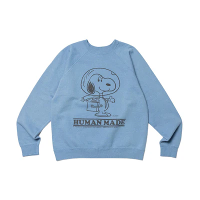 HUMAN MADE SS23 Peanuts Snoopy Graphic Sweatshirt Unisex Crewneck Long Sleeve HM24CS043