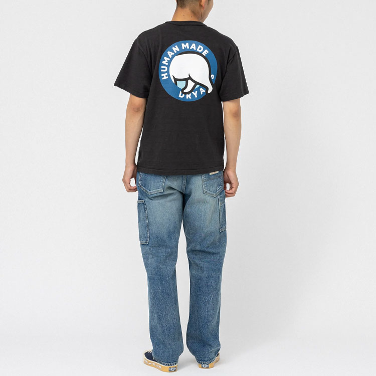 Sizing HUMAN MADE SS23 Baju-T Leher Bulat Uniseks Cetakan Beruang Kutub Camping HM25TE010
