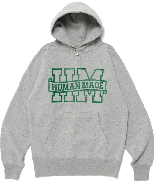 human-made-ss-23-pullover-sweatshirt-with-button-neck-and-logo-print-unisex-hm-25-cs-007