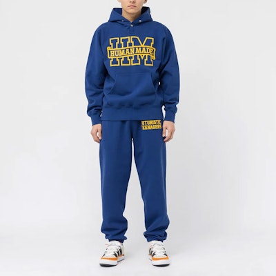 HUMAN MADE SS23 Pullover Sweatshirt Unisex dengan Kerah Kancing dan Logo. HM25CS007 5