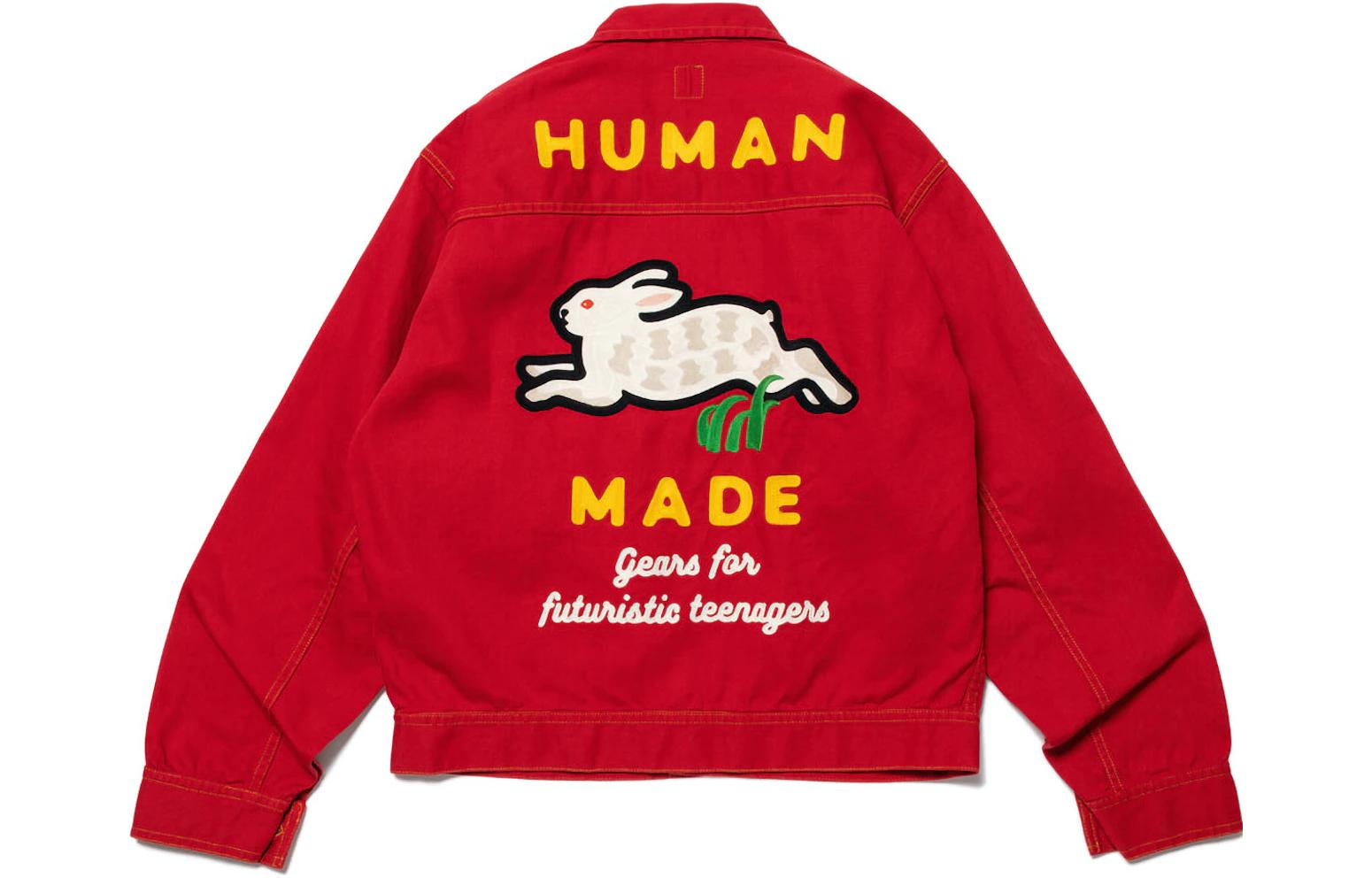 Human Made SS23 Rabbit Logo Printed Collar Jacket Red () HM25JK030