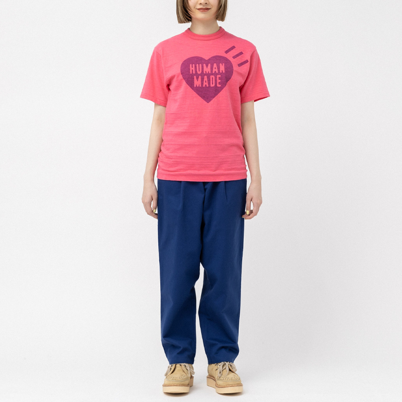 Details for 휴먼메이드 SS23 솔리드 하트 로고 크루넥 티셔츠 유니섹스. HM25CS037