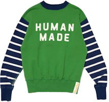 Human Made SS23 Striped Retro Crewneck Sweatshirt Unisex HM25CS016 Human Made SS23 Striped Retro Crewneck Sweatshirt Unisex HM25CS016