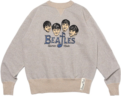 HUMAN MADE SS23 披头士图案灰色男女同款针织套头毛衣。 HM26CS023 Buy HUMAN MADE SS23 披头士图案灰色男女同款针织套头毛衣。 HM26CS023