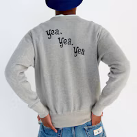 Purchase HUMAN MADE SS23 The Beatles Crewneck Knit Sweater Unisex Kelabu. HM26CS023