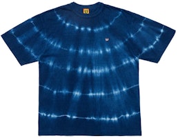 HUMAN MADE SS23 Tie-Dye Logo Embroidered Unisex T-Shirt Blue. HM25CS052 HUMAN MADE SS23 Tie-Dye Logo Embroidered Unisex T-Shirt Blue. HM25CS052