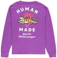 HUMAN MADE SS23 Tiger Graphic Purple Long Sleeve Unisex T-Shirt. HM25CS029 PURP HUMAN MADE SS23 Tiger Graphic Purple Long Sleeve Unisex T-Shirt. HM25CS029 PURP