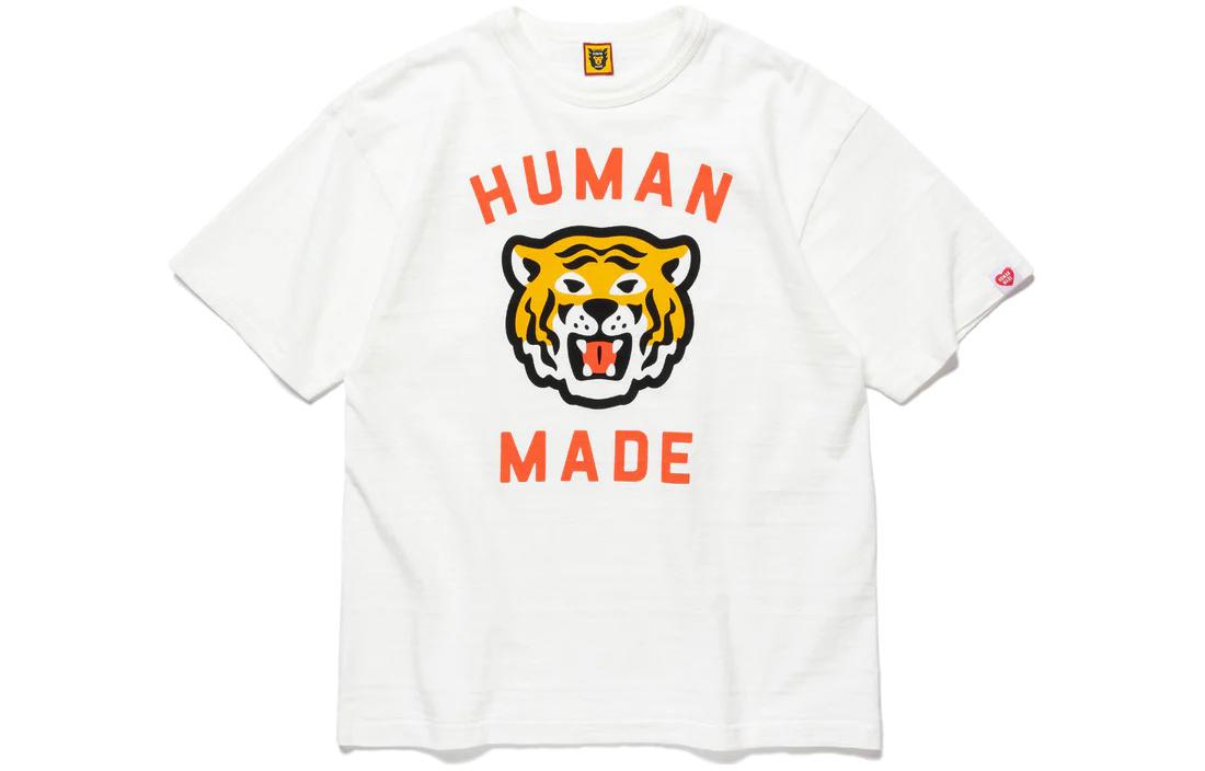 HUMAN MADE SS23 Unisex Graphic Logo Print Crewneck Short Sleeve T-Shirt. HM25TE006