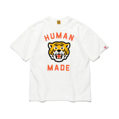 HUMAN MADE SS23 Unisex Graphic Logo Print Crewneck Short Sleeve T-Shirt. HM25TE006