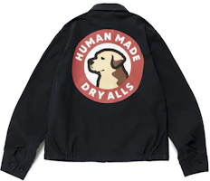 Order HUMAN MADE SS23 Jaket Unisex dengan Lambang Dada & Rekaan Cetakan Hound Belakang. HM25JK019