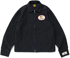 Lookbook HUMAN MADE SS23 Jaket Unisex dengan Lambang Dada & Rekaan Cetakan Hound Belakang. HM25JK019