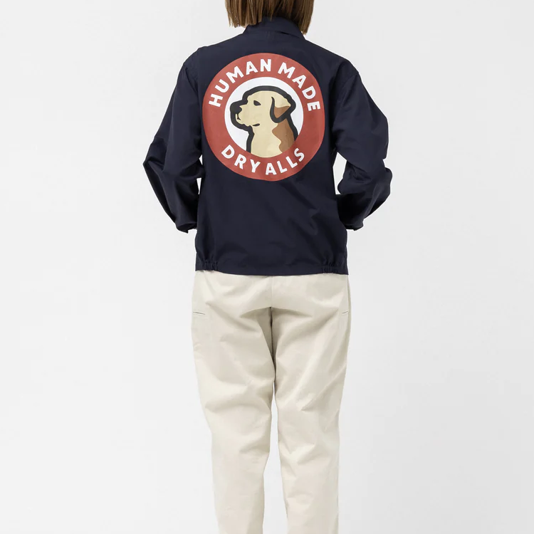 Purchase HUMAN MADE SS23 Jaket Unisex dengan Chest Badge & Desain Back Hound Print HM25JK019