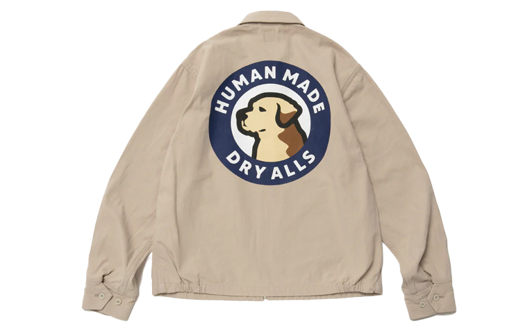 Details for HUMAN MADE SS23 Jaket Unisex dengan Chest Badge & Desain Back Hound Print HM25JK019
