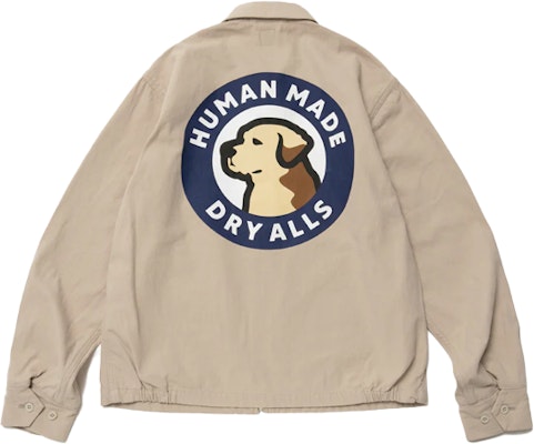 HUMAN MADE SS23 Jaket Unisex dengan Chest Badge & Desain Back Hound Print HM25JK019 Details for HUMAN MADE SS23 Jaket Unisex dengan Chest Badge & Desain Back Hound Print HM25JK019