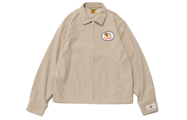 Sizing HUMAN MADE SS23 Jaket Unisex dengan Chest Badge & Desain Back Hound Print HM25JK019