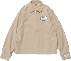 Sizing HUMAN MADE SS23 Jaket Unisex dengan Lambang Dada & Rekaan Cetakan Hound Belakang. HM25JK019