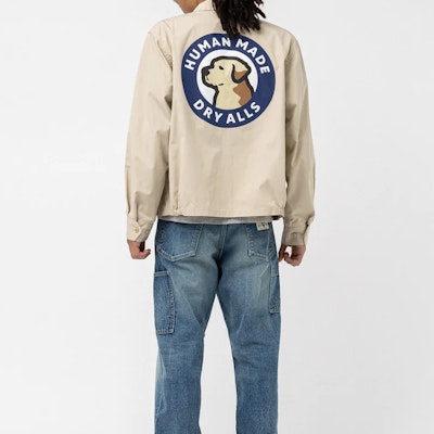 HUMAN MADE SS23 Jaket Unisex dengan Chest Badge & Desain Back Hound Print HM25JK019 1