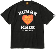 휴먼메이드 SS23 하트 로고 프린트 워싱 크루넥 티셔츠 유니섹스. HM25TE009 Order 휴먼메이드 SS23 하트 로고 프린트 워싱 크루넥 티셔츠 유니섹스. HM25TE009