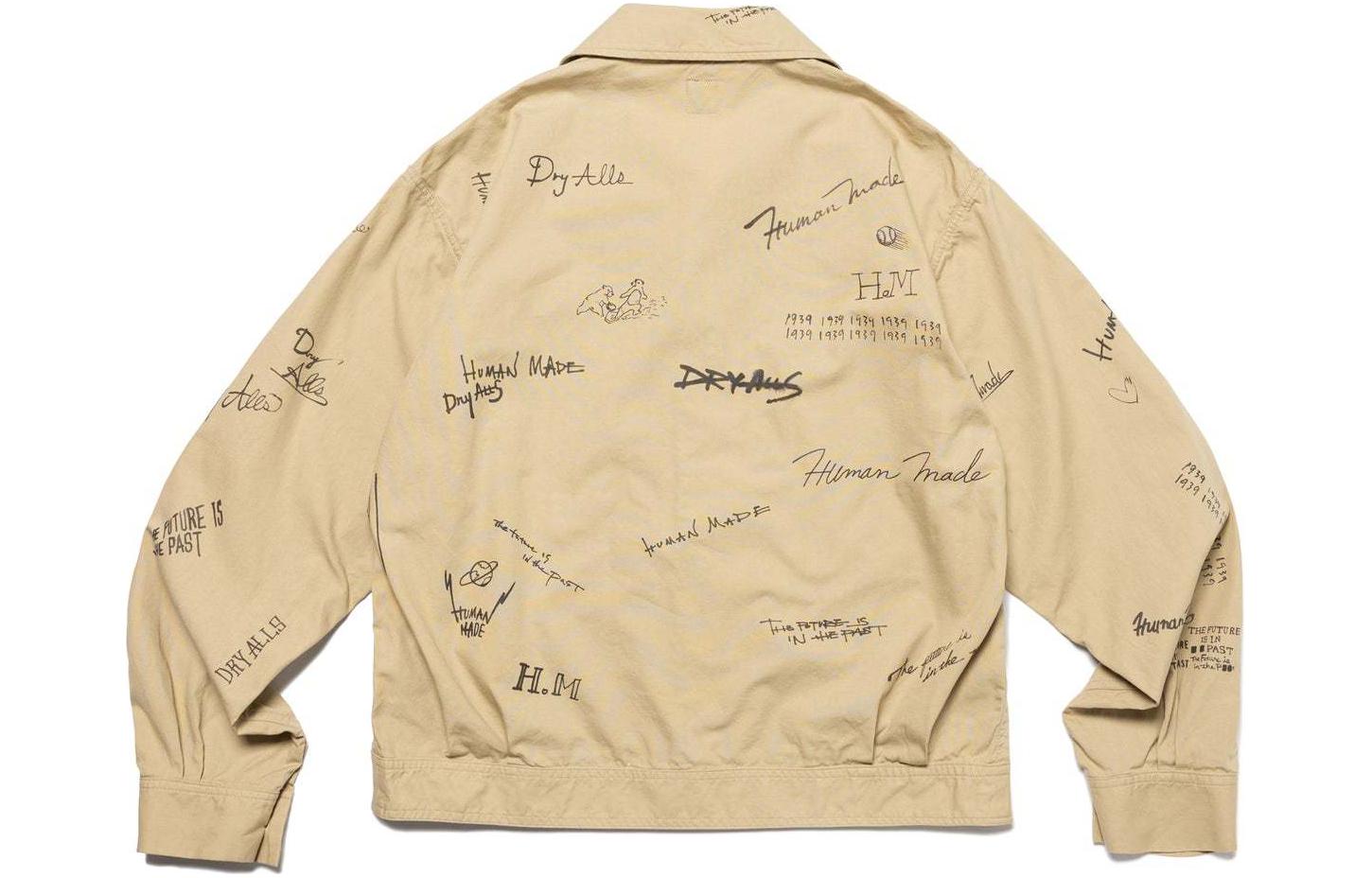 Lookbook HUMAN MADE SS24 Jaket Pendek Cetakan Huruf Unisex HM27JK010