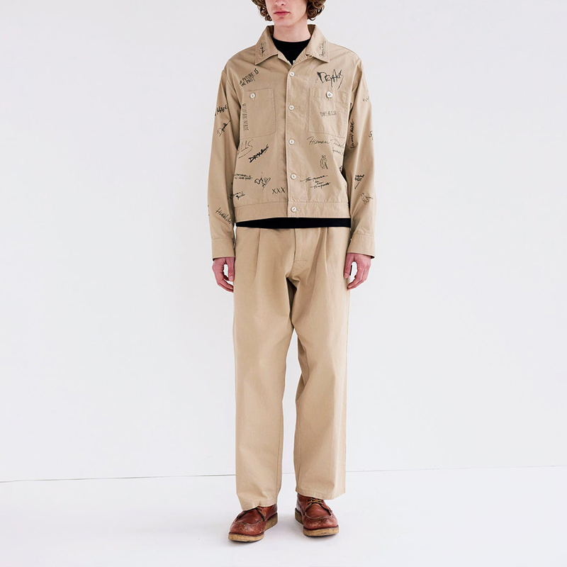 Shop HUMAN MADE SS24 Jaket Pendek Cetakan Huruf Unisex HM27JK010