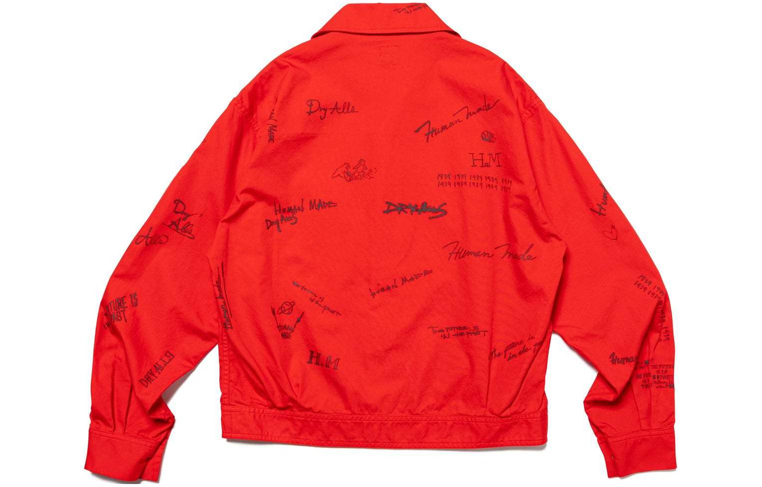 Sizing HUMAN MADE SS24 Jaket Pendek Cetakan Huruf Unisex HM27JK010