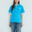 Shop 휴먼 메이드 SS24 블루 자수 볼링 반팔 셔츠 유니섹스. HM27SH027
