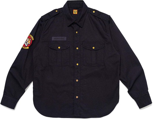 HUMAN MADE SS24 Camisa Scout Vintage Insignias Manga Larga Unisex. HM27SH001 Buy HUMAN MADE SS24 Camisa Scout Vintage Insignias Manga Larga Unisex. HM27SH001