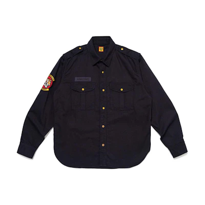 HUMAN MADE SS24 Boy Scout Shirt Vintage Badge Long Sleeve Unisex Shirt. HM27SH001