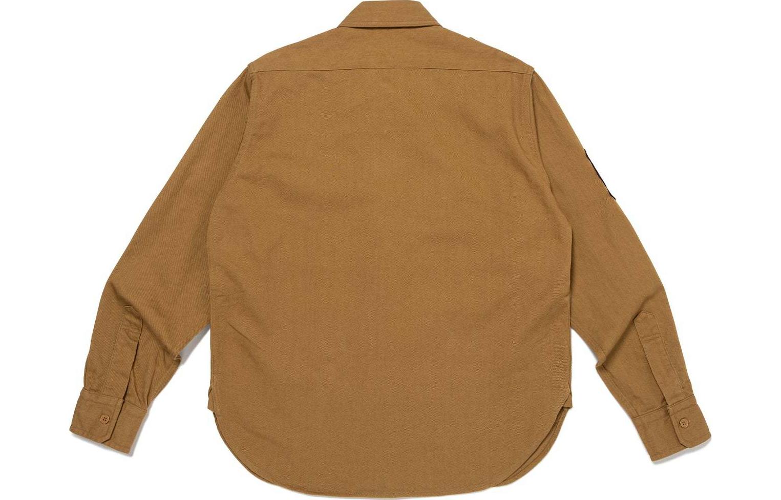 Lookbook HUMAN MADE SS24 Camisa Scout Vintage Insignias Manga Larga Unisex. HM27SH001