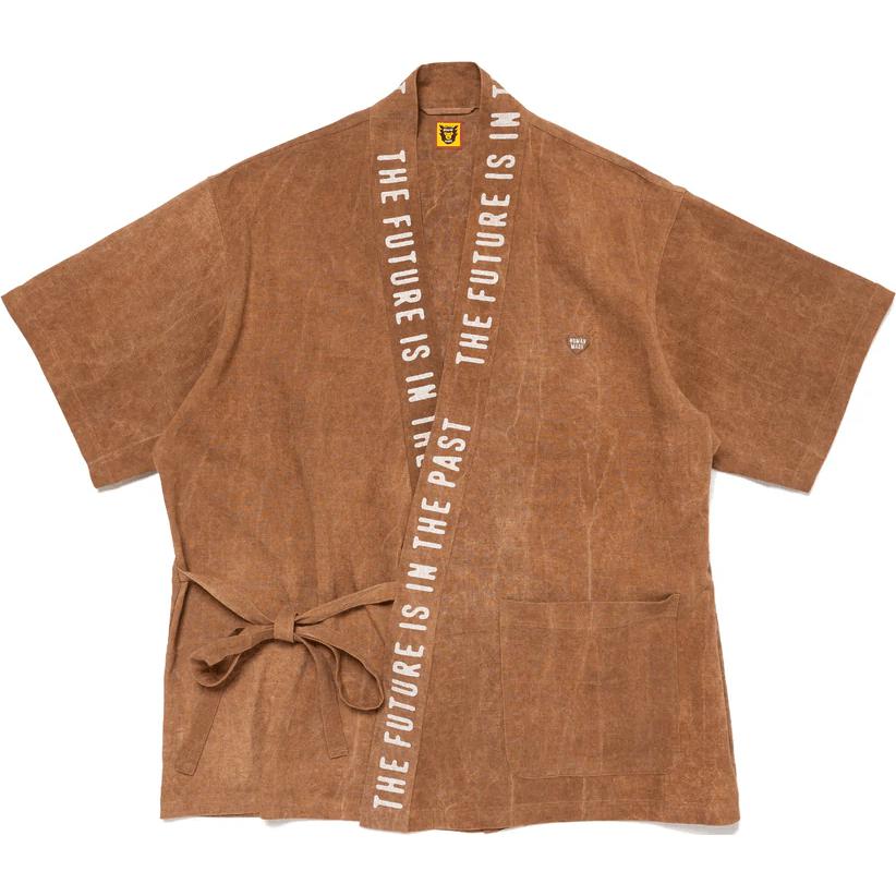 Human Made SS24 Capsule Logo Kimono Jacket Brown Unisex HM27SH030