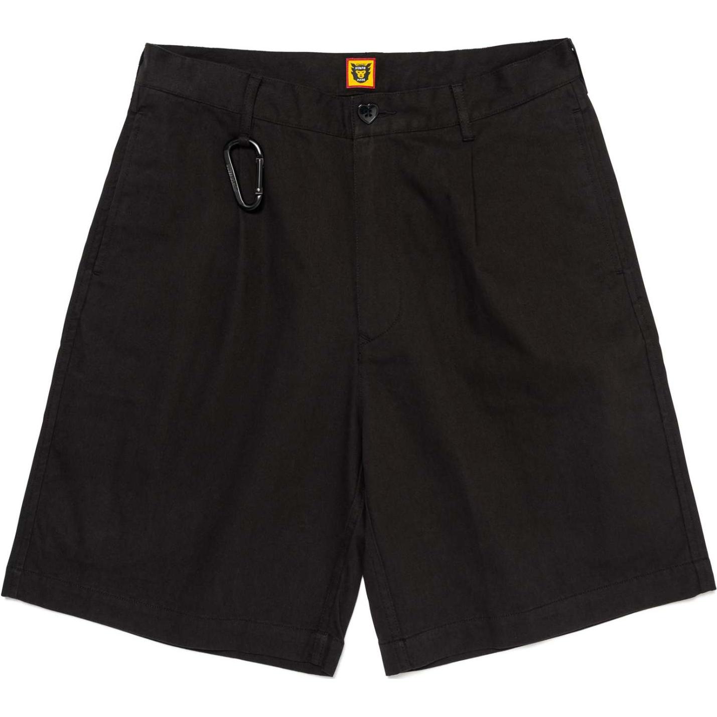 Lookbook 휴먼메이드 SS24 캐러비너 디자인 루즈핏 캐주얼 반바지 유니섹스. HM27PT021