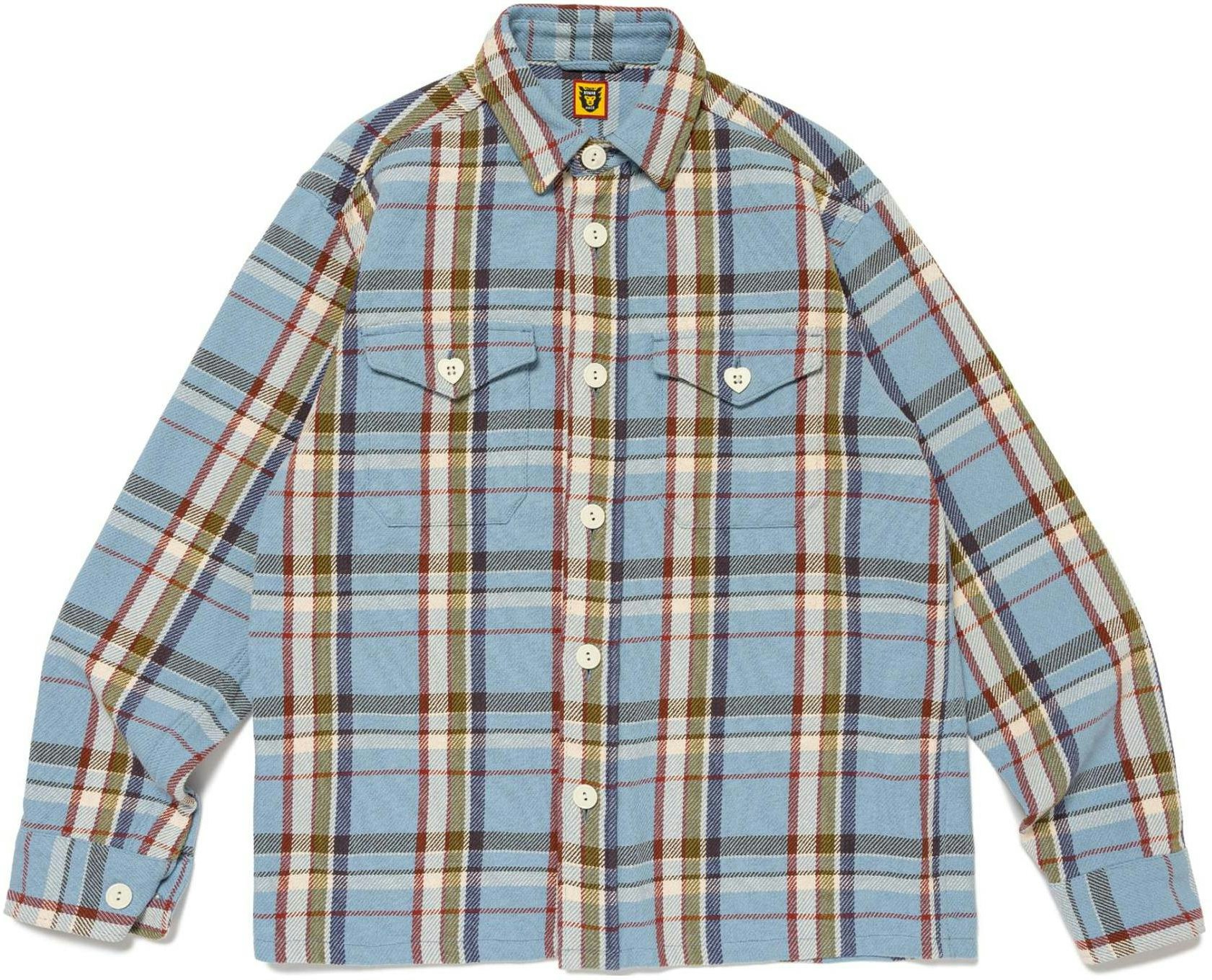 human-made-ss-24-checkered-button-up-point-collar-long-sleeve-shirt-unisex-hm-27-sh-004