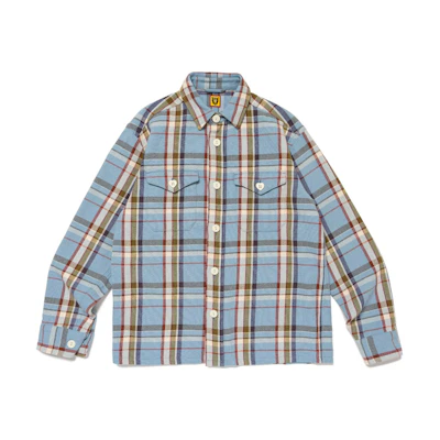 HUMAN MADE SS24 Checkered Button-Up Point Collar Long Sleeve Shirt Unisex HM27SH004