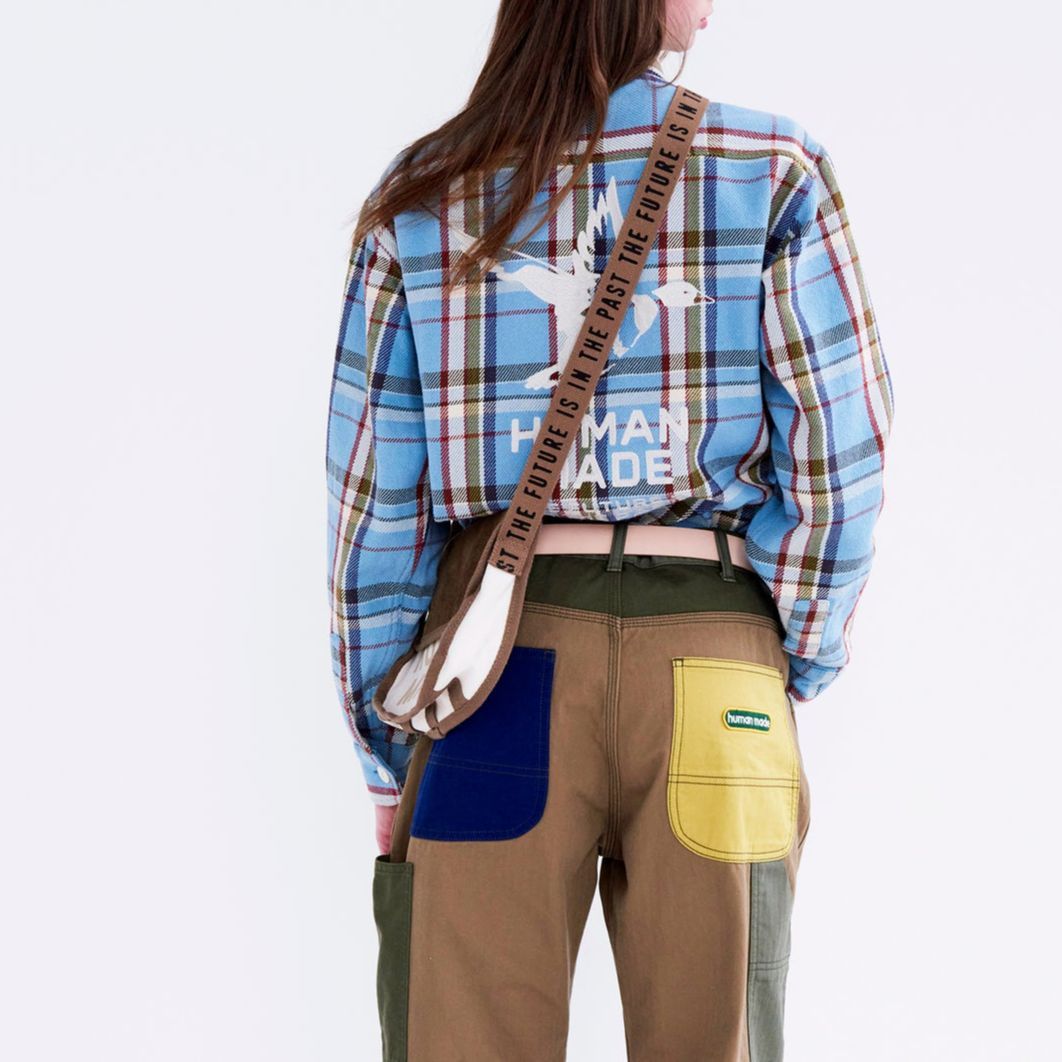 Purchase HUMAN MADE SS24 Checkered Button-Up Point Collar Long Sleeve Shirt Unisex HM27SH004