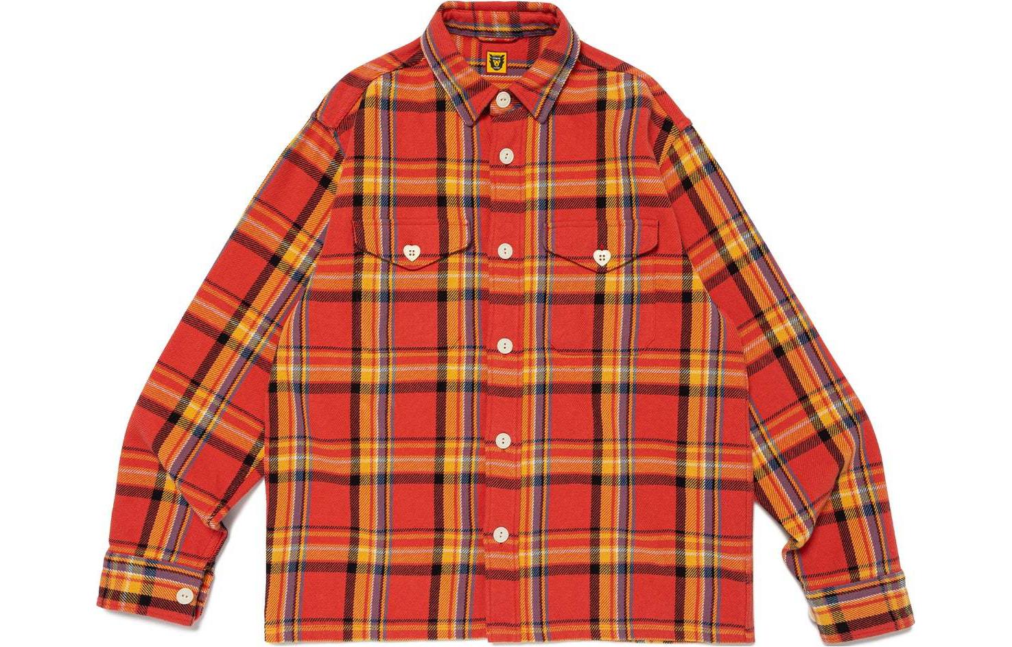 Sizing HUMAN MADE SS24 Checkered Button-Up Point Collar Long Sleeve Shirt Unisex HM27SH004