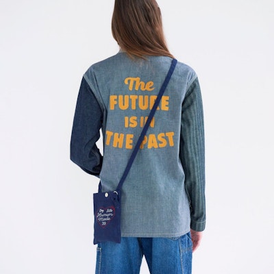 HUMAN MADE SS24 Jaket Crazy Coverall Indigo Unisex Desain Tombol Slogan. HM27JK012 Purchase HUMAN MADE SS24 Jaket Crazy Coverall Indigo Unisex Desain Tombol Slogan. HM27JK012