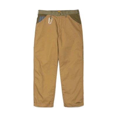 HUMAN MADE SS24 Crazy Painter Pants Unisex Beige Casual Zip Pocket Trousers. HM27PT007