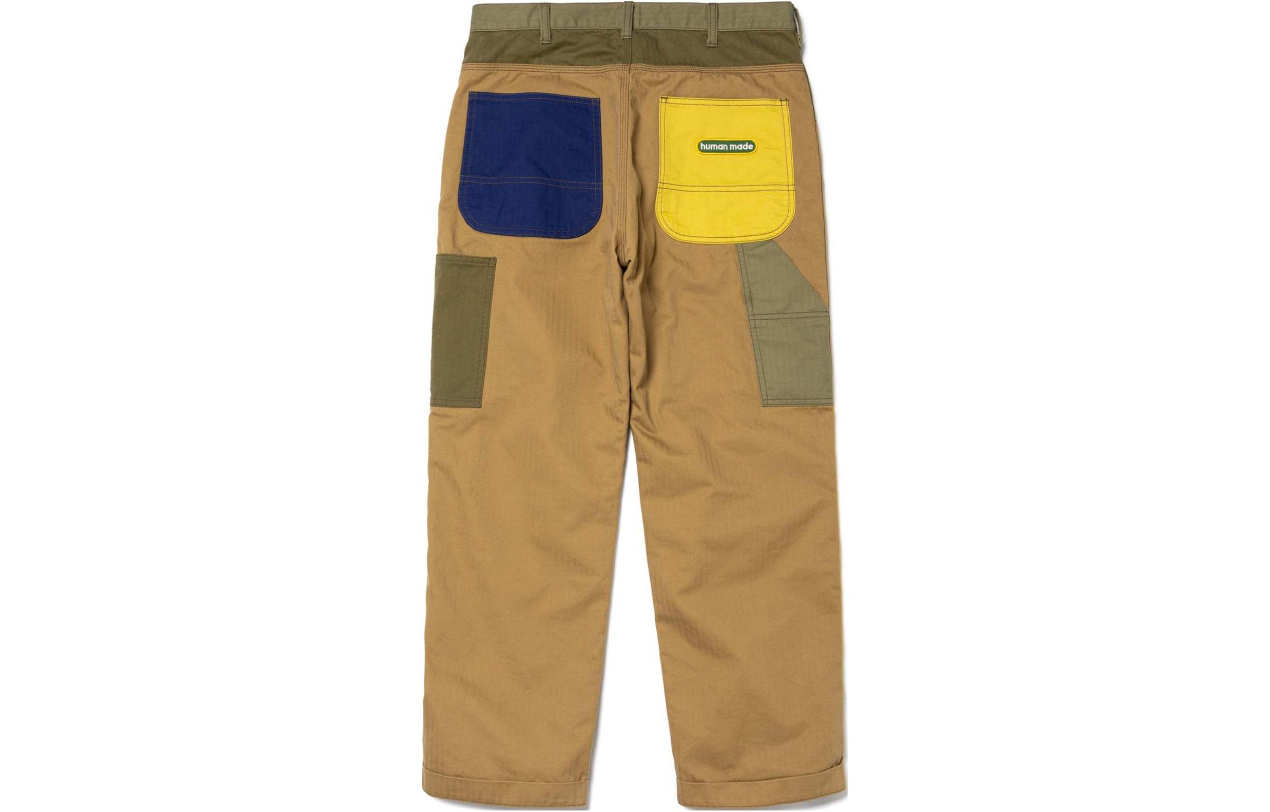 Lookbook HUMAN MADE SS24 Crazy Painter Pants Unisex Beige Casual Zip Pocket Trousers. HM27PT007