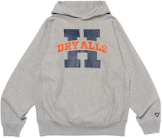 HUMAN MADE SS24 Dry All Retro Cracked Logo Print Hoodie Unisex. HM27CS031 HUMAN MADE SS24 Dry All Retro Cracked Logo Print Hoodie Unisex. HM27CS031