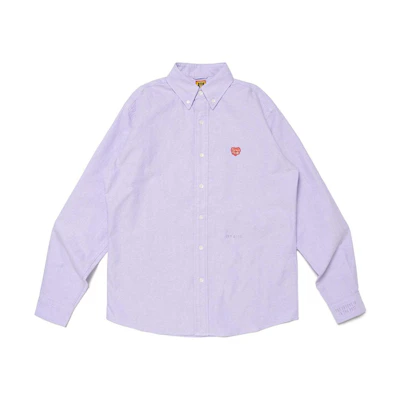 HUMAN MADE SS24 Embroidered Logo Solid Long Sleeve Shirt Unisex HM27SH006