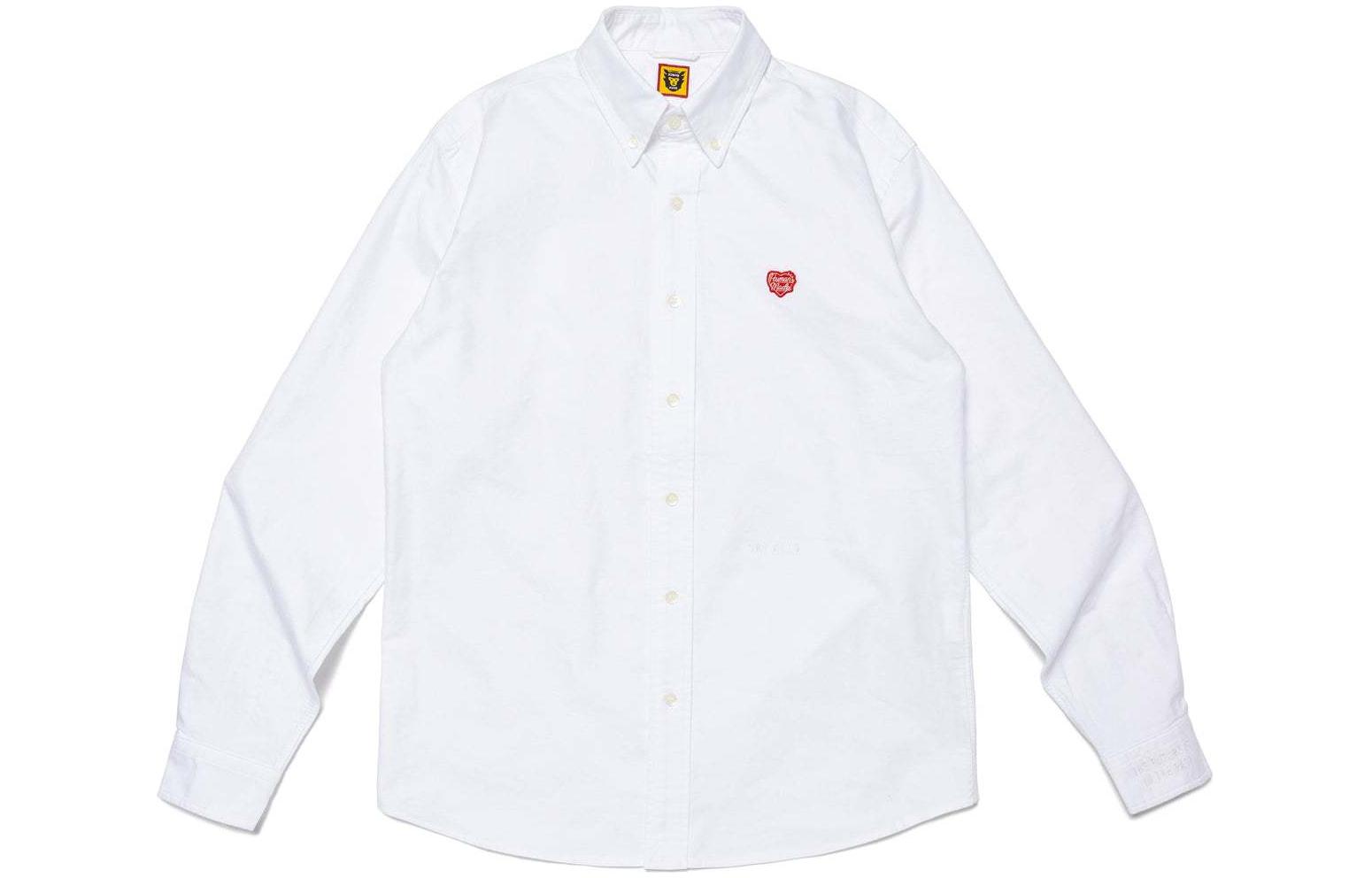 Order HUMAN MADE SS24 Embroidered Logo Solid Long Sleeve Shirt Unisex HM27SH006