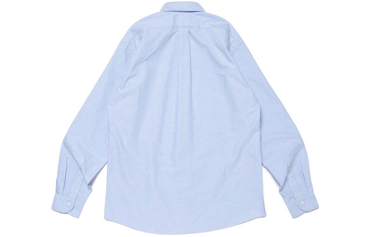 Purchase HUMAN MADE SS24 Embroidered Logo Solid Long Sleeve Shirt Unisex HM27SH006