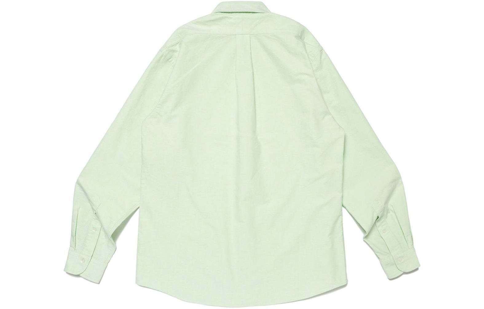 Sizing HUMAN MADE SS24 Embroidered Logo Solid Long Sleeve Shirt Unisex HM27SH006