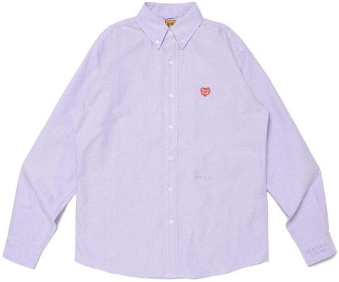 HUMAN MADE SS24 Embroidered Logo Solid Long Sleeve Shirt Unisex HM27SH006 Cheap HUMAN MADE SS24 Embroidered Logo Solid Long Sleeve Shirt Unisex HM27SH006